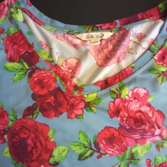 Pioneer Women Floral V-Neck Women's Top Size XXXL Cottagecore Romantic Vacation - Picture 8 of 11